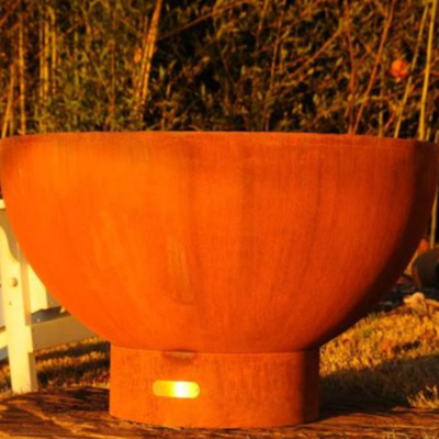 आउटडोर कैम्पिंग के लिए वुड बर्निंग कॉर्टन स्टील राउंड फायर पिट